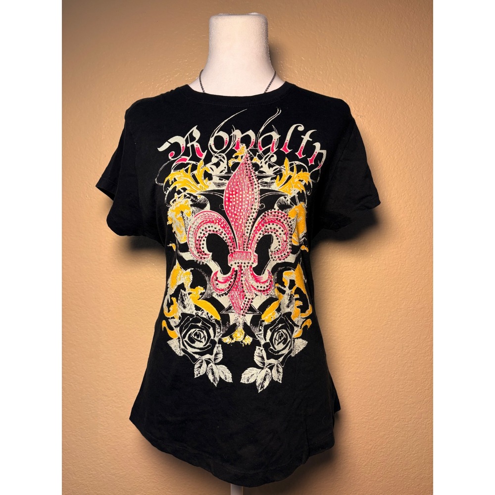 Y2K Sweety & Lovely Black Royalty Rhinestone Graphic Tee Shirt #9